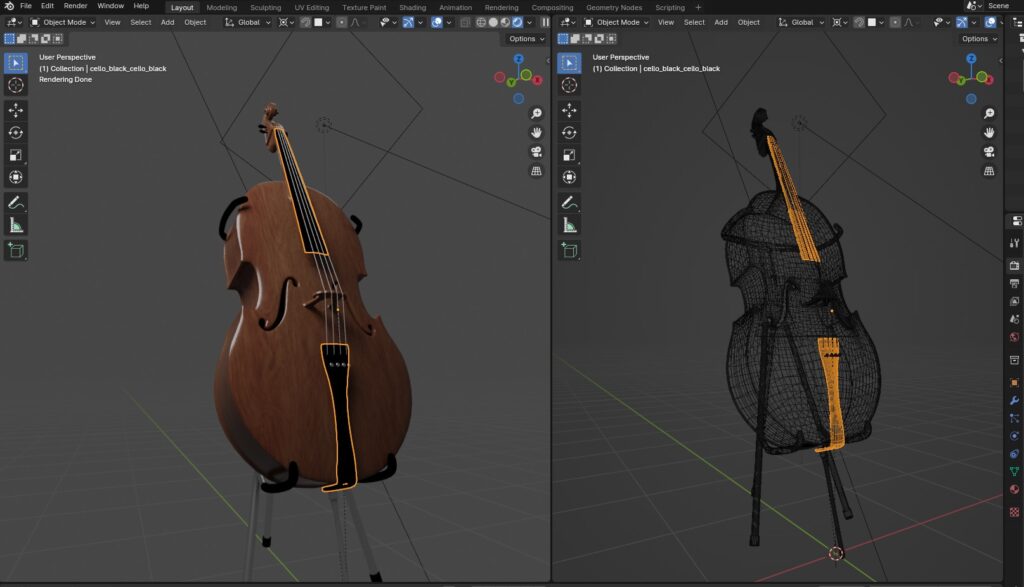 Modelling a Cello in Blender